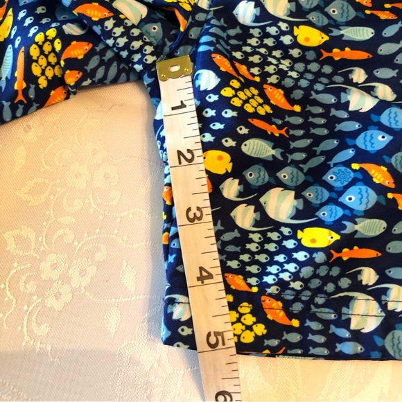 UVSkinz Boys Size 5 Blue Fish Swimming Trunks Baiting Shorts Mesh Lining Pocket - Picture 6 of 16